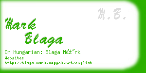 mark blaga business card